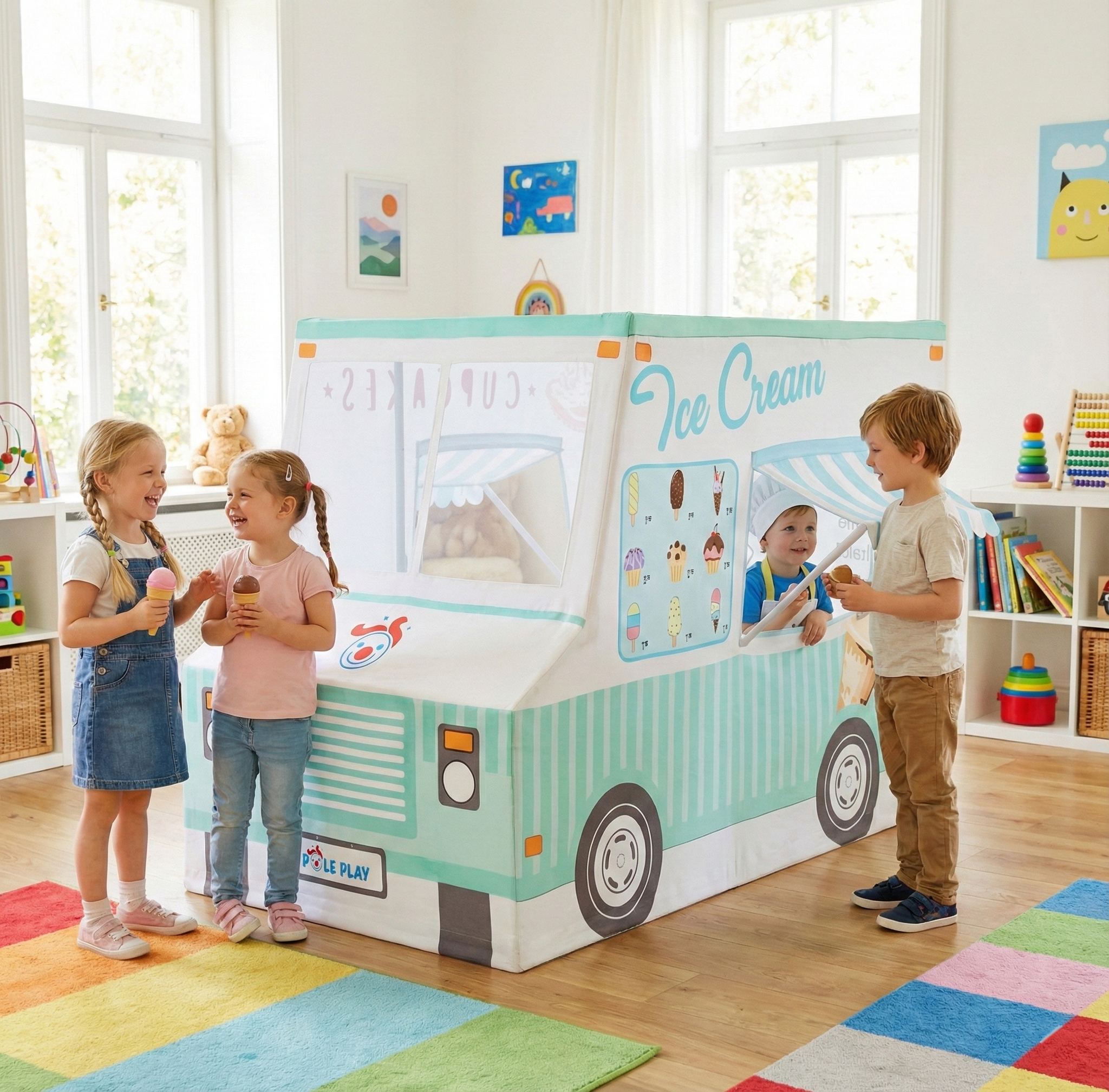 tent cream Ice Cream & Cupcake Truck Play Tent